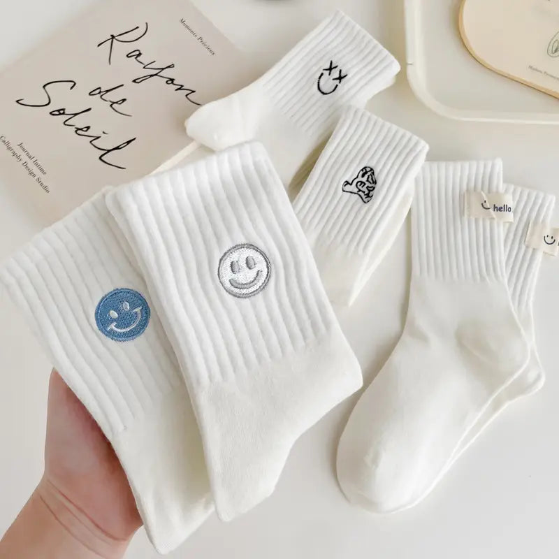 calcetines largos de algodón