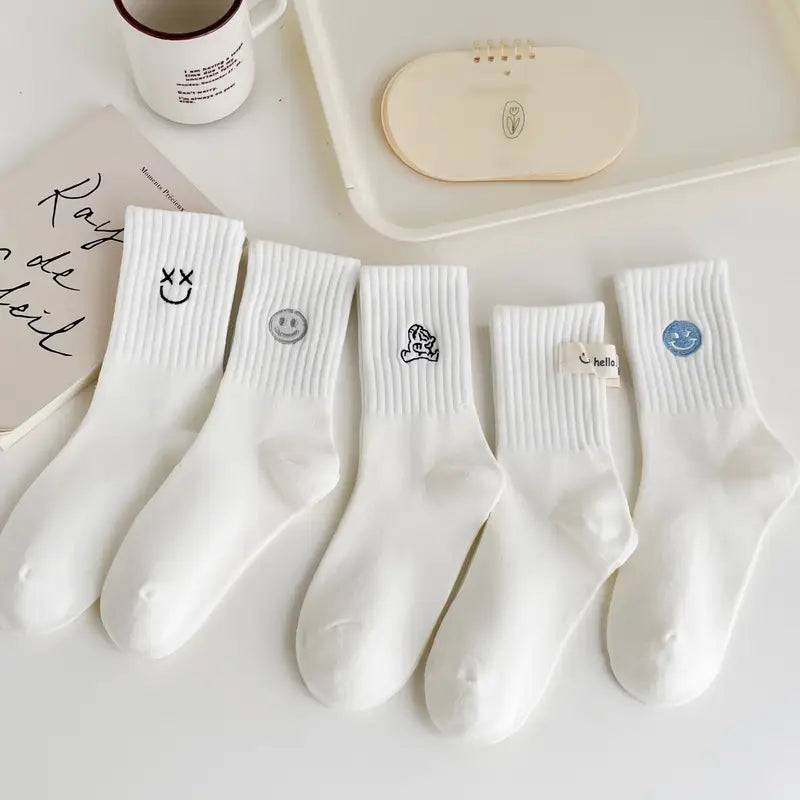 calcetines largos de algodón