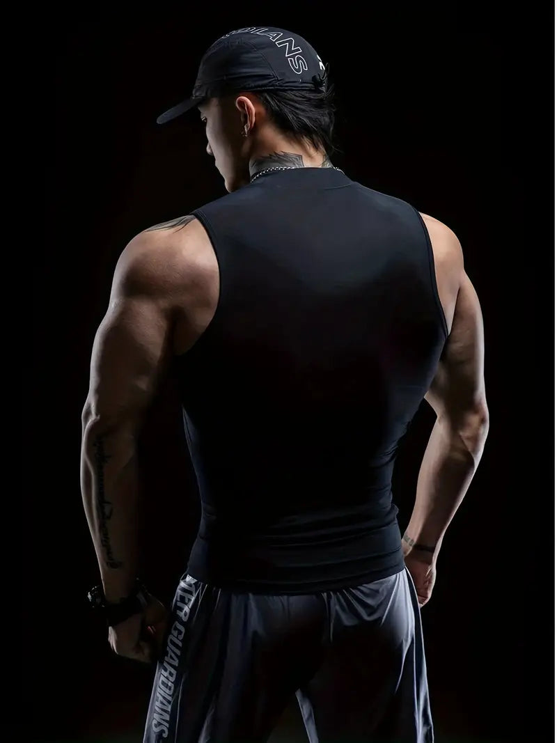 Camiseta de Compresión manga cero Black