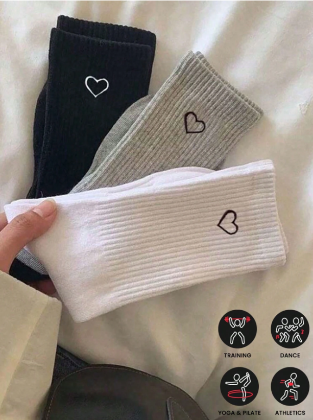 calcetines largos de algodón