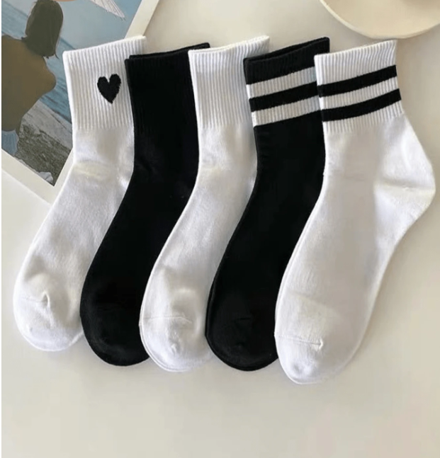 calcetines largos de algodón