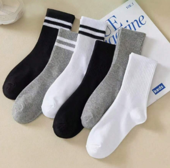 calcetines largos de algodón