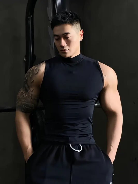 Camiseta de Compresión manga cero Black